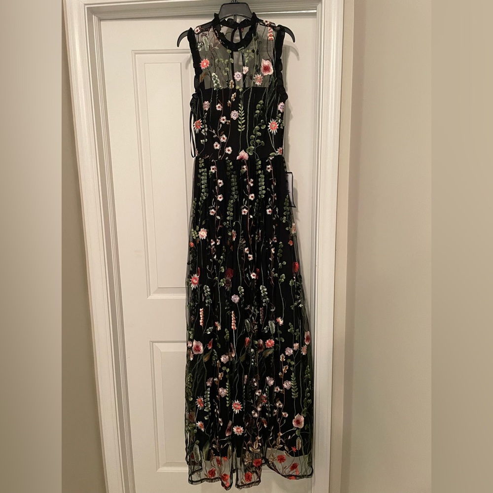 City Studios Black Floral Maxi Dress